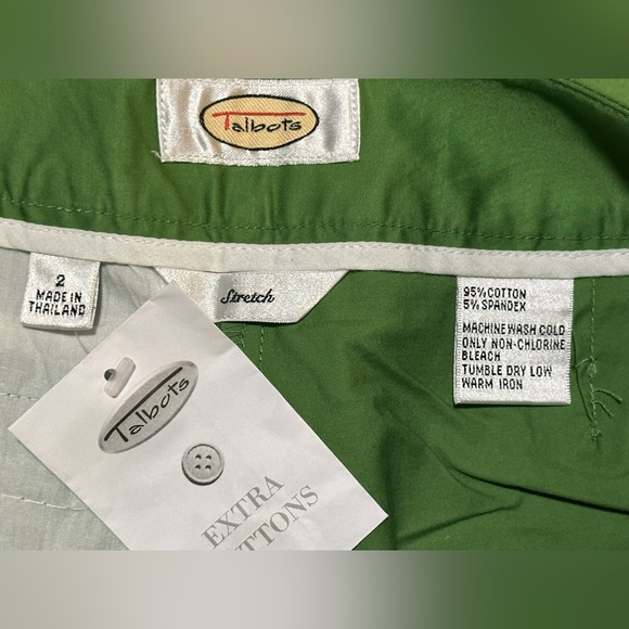 NWT Talbots - green stretch perfect cropped pant size 2 - Picture 6 of 6